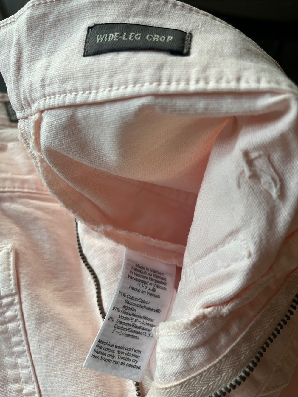 JCREW Point Sur washed wide-leg crop pant pink 28 Small NWT - Picture 5 of 8